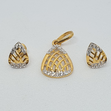 Gold 91.6 Pendant Set by 
